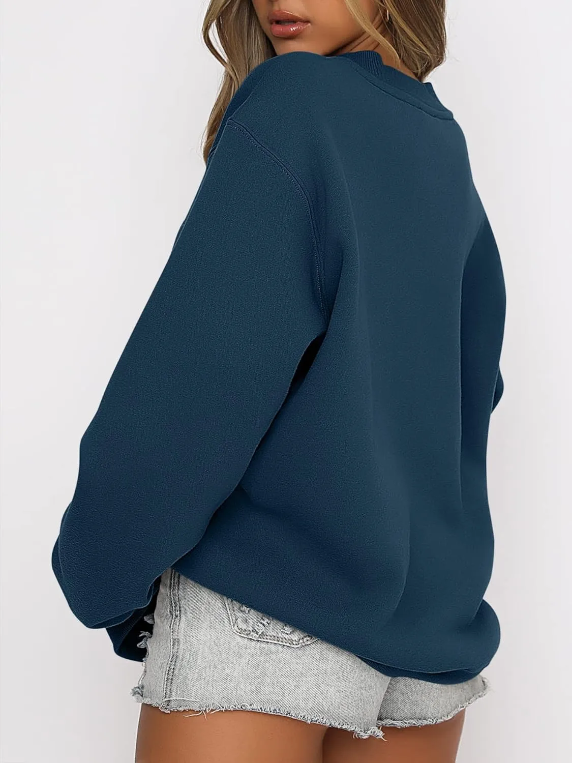 ANRABESS Women's Sweatshirts Crewneck Fleece Oversized Pullover Hoodies Cute Shirts Tops Teen Girls Preppy Clothes 2025