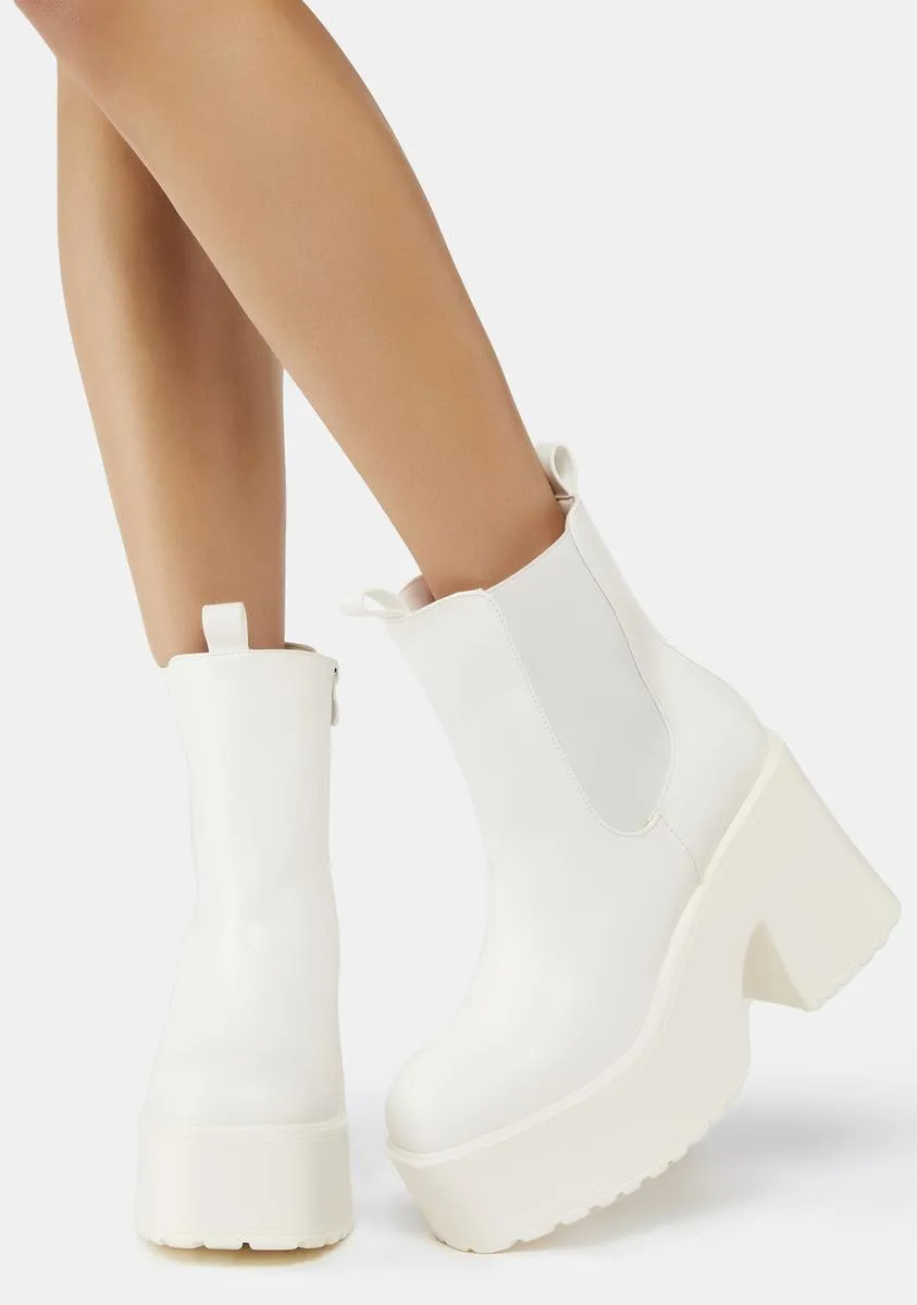 Blanc Down The Line Chelsea Boots