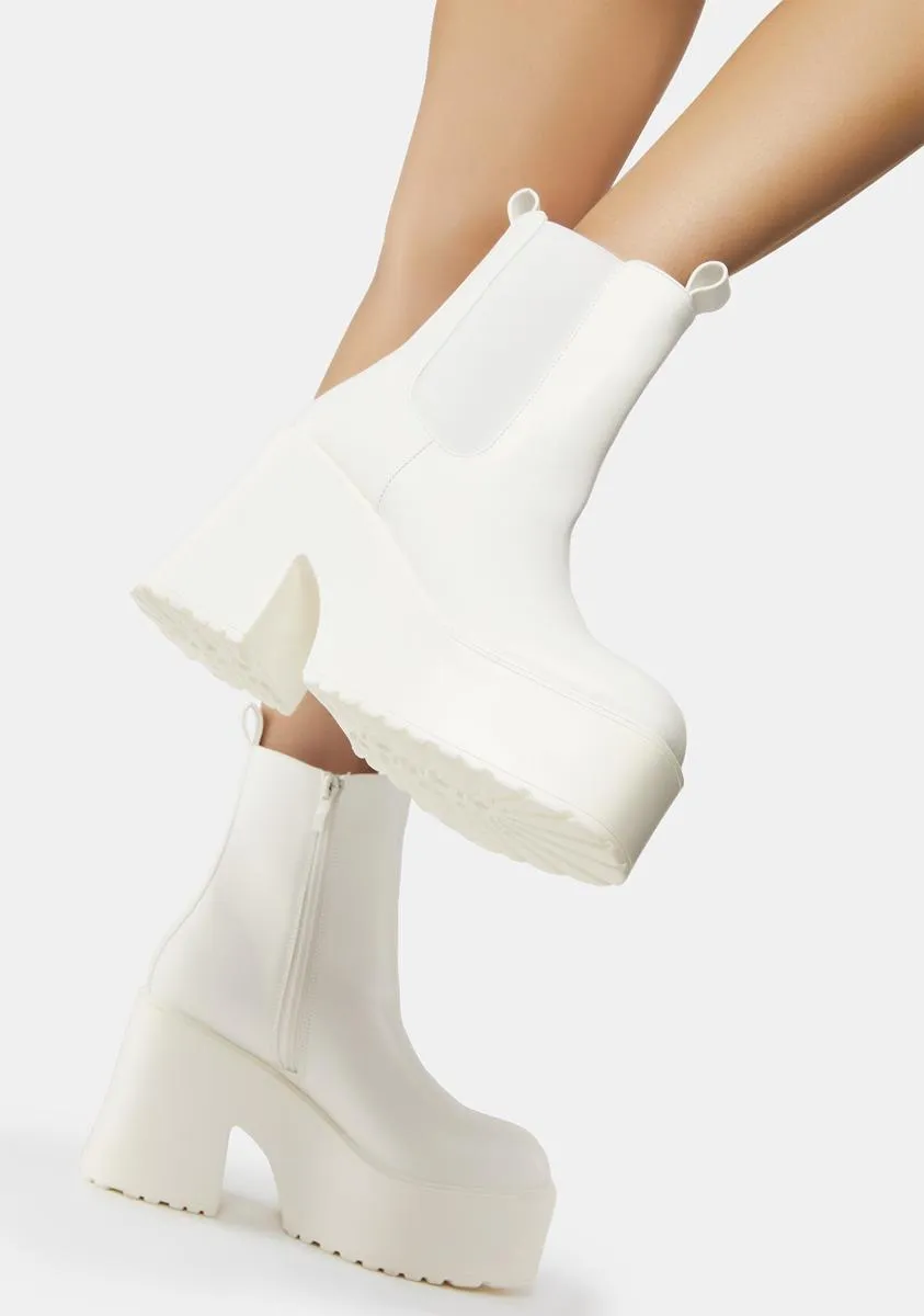 Blanc Down The Line Chelsea Boots