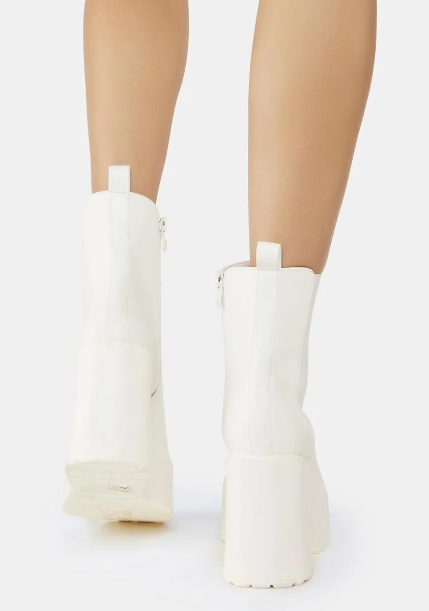 Blanc Down The Line Chelsea Boots