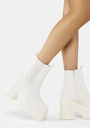 Blanc Down The Line Chelsea Boots