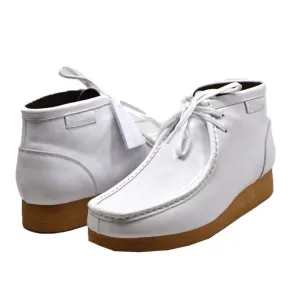 British Walkers New Castle 2 Wallabee Boots Men's White Leather