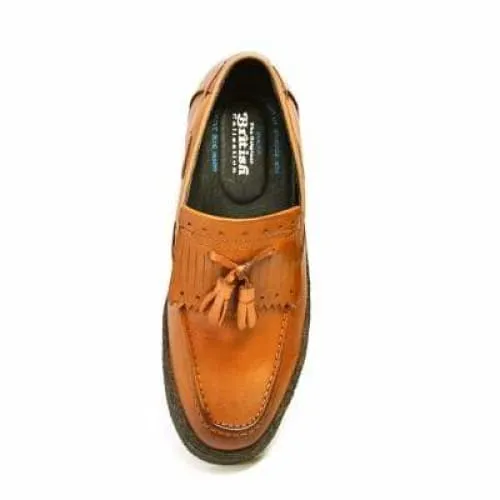 British Walkers Playboy Cruise Men's Cognac Leather Slip On