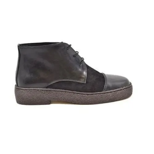 British Walkers Playboy Moc Toe Men's Black Leather and Suede