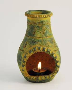 Chimenea & candle