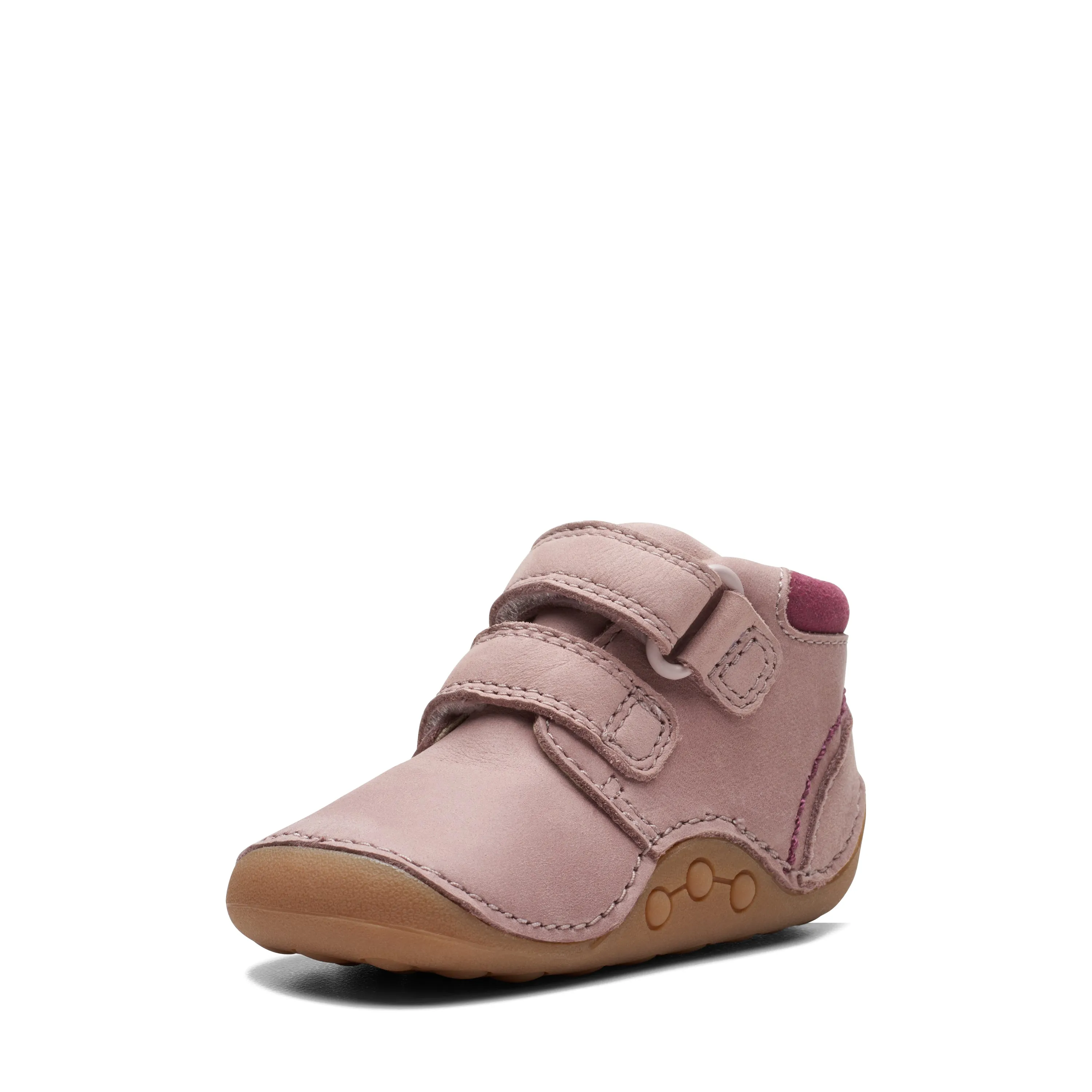 Clarks Tiny Play Infant Girls Dusty Pink Boot