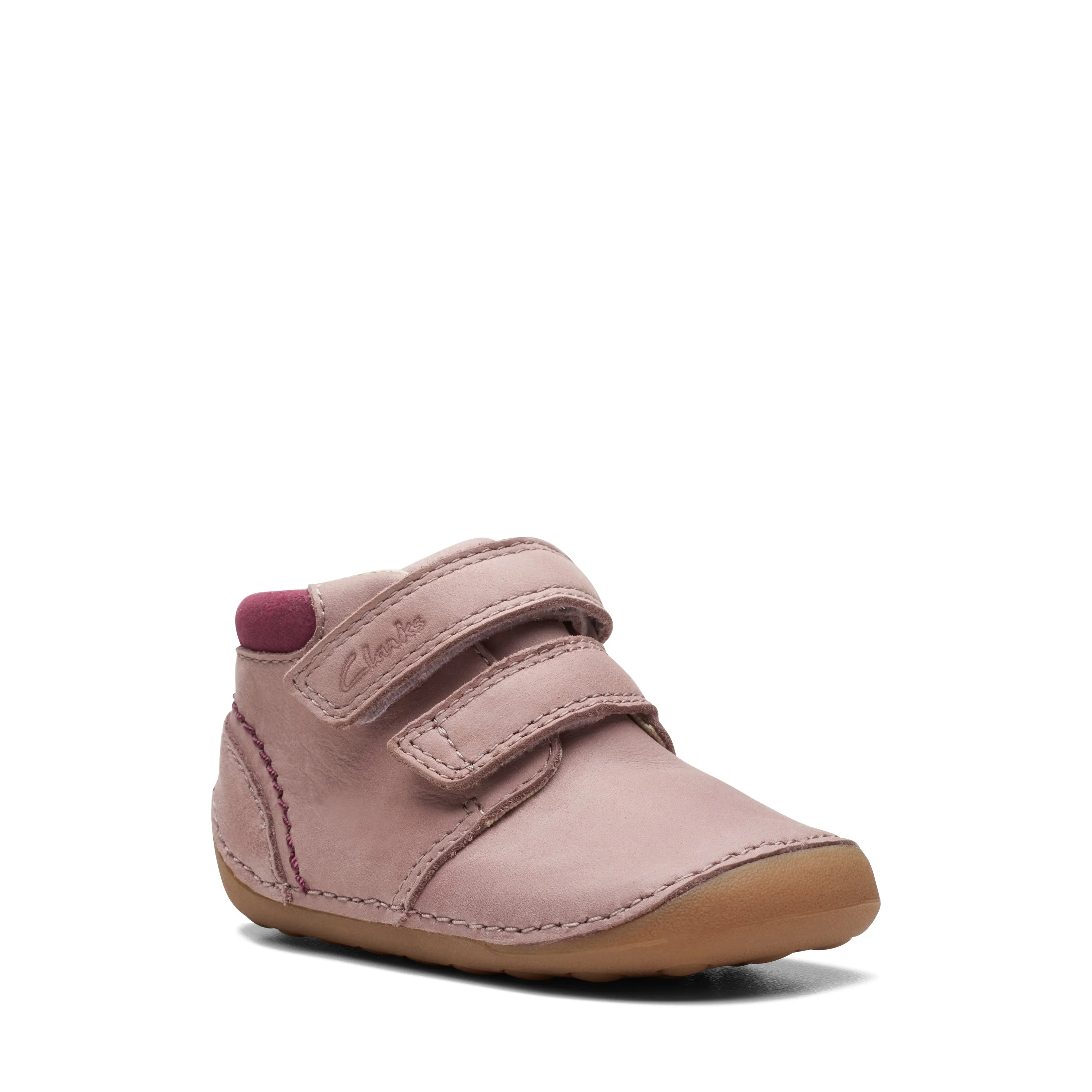 Clarks Tiny Play Infant Girls Dusty Pink Boot