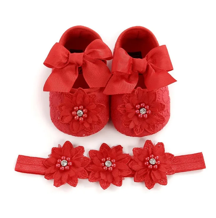 Floret lace women's baby shoes soft soled baby shoes baby shoes walking shoes princess shoes