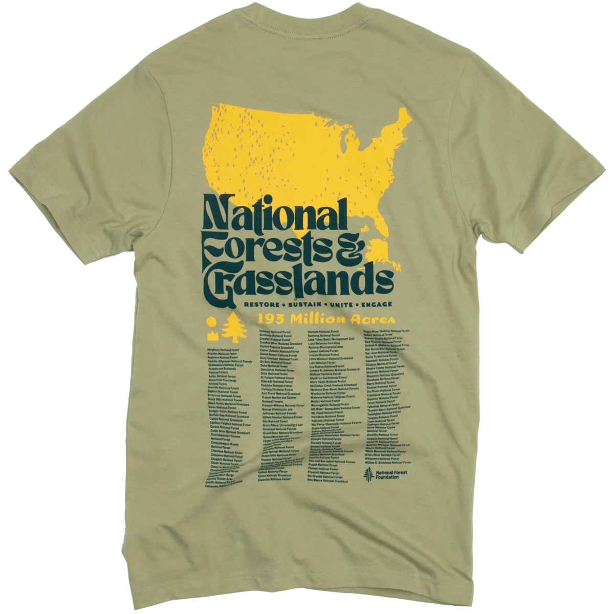 National Forests and Grasslands Pocket Tee - Bay Leaf