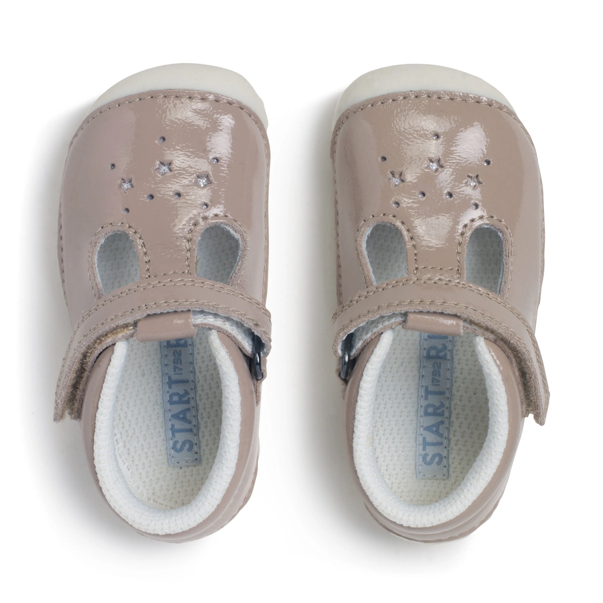Start Rite Tumble Girls Taupe Patent Pre-Walker Shoe