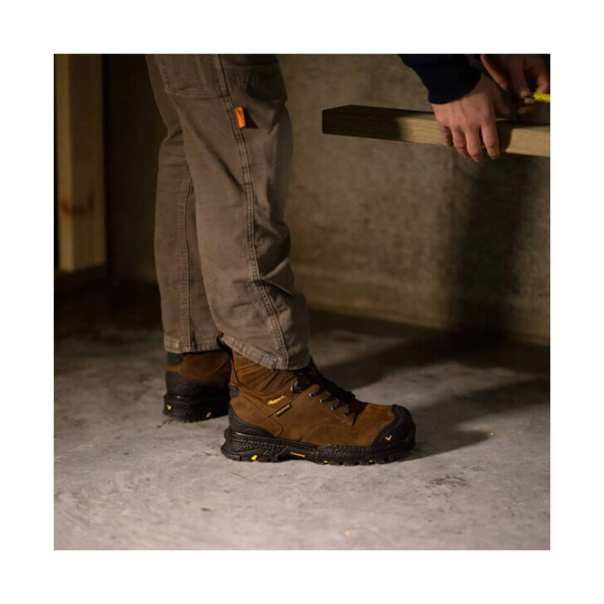 Thorogood Men's Infinity FD 8 Inch Studhorse Insulated Waterproof Composite Toe Work Boot - Brown/Black/Yellow