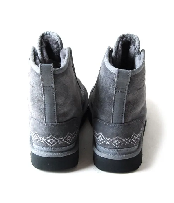 White Mountaineering/WM  UGG EMBROIDERED FRONT GORE BOOTS MENS (GRAY)