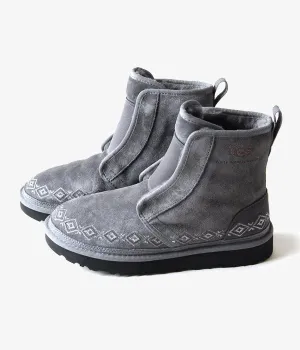 White Mountaineering/WM  UGG EMBROIDERED FRONT GORE BOOTS MENS (GRAY)